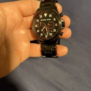 MK mens watch Black Stainless Steel
